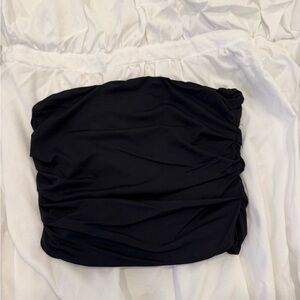 Zara Black Ruched Tube Top
